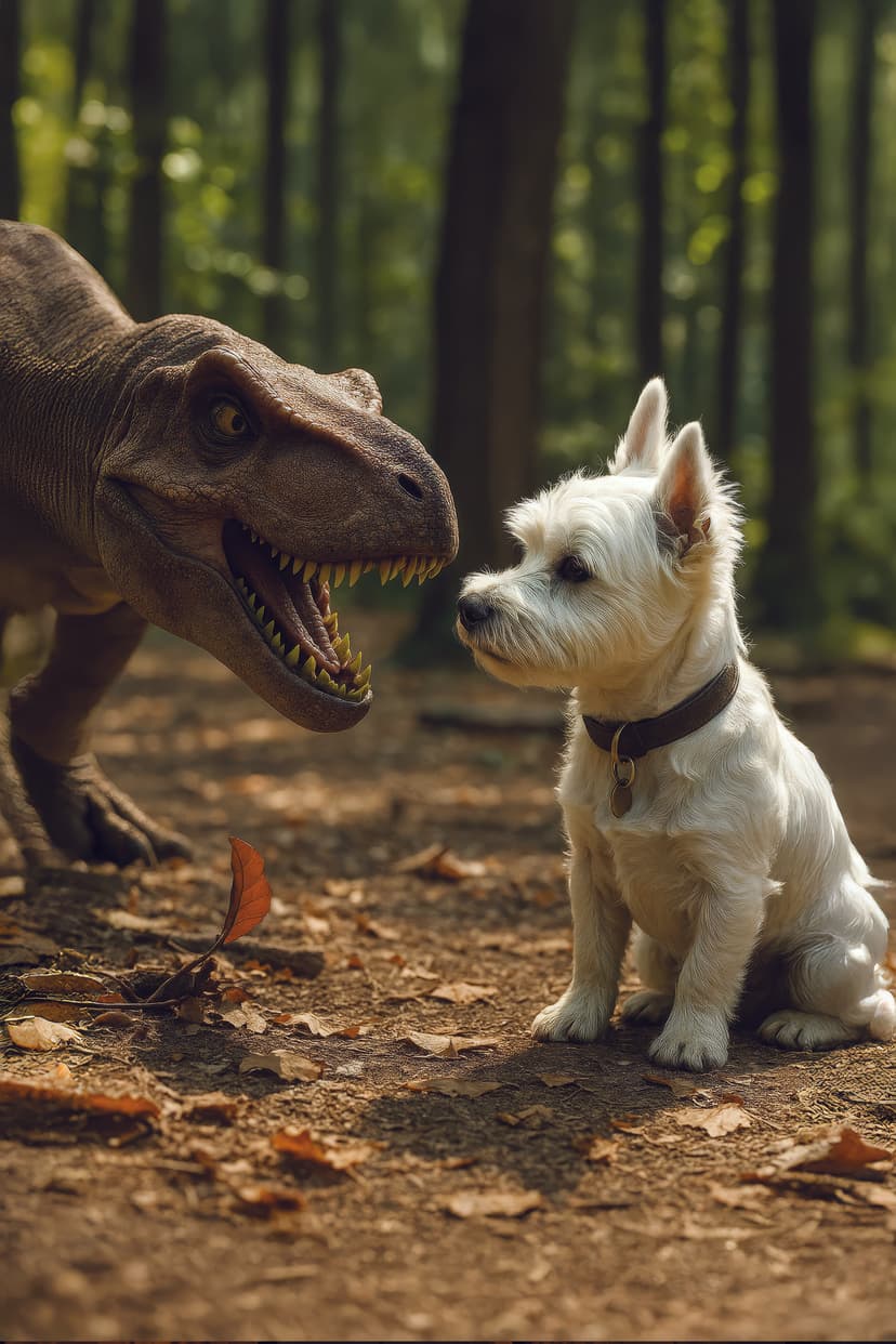 Fearless Fluff vs. T-Rex
